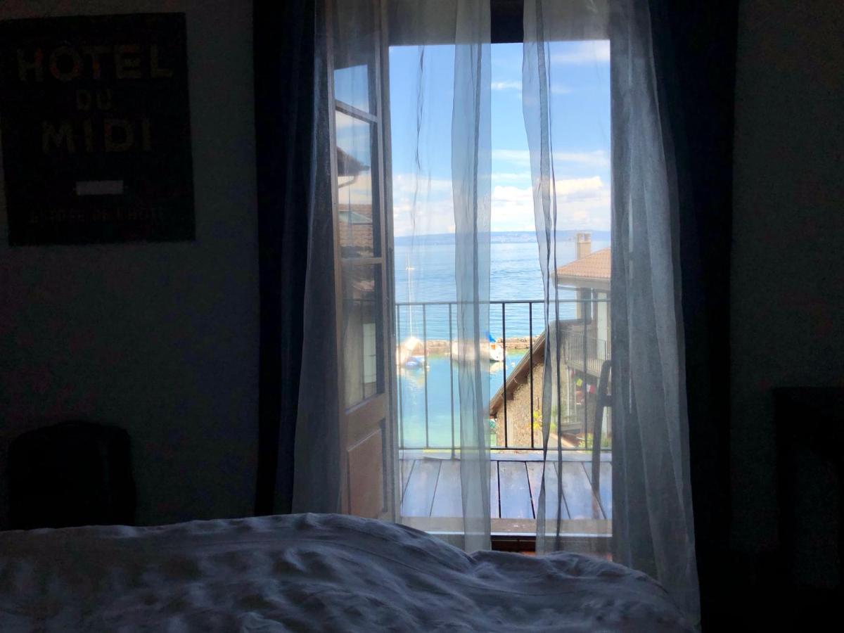 A Room With A View - Maisonnette Dans Bourg Medieval Au Bord Du Lac Leman Yvoire Εξωτερικό φωτογραφία