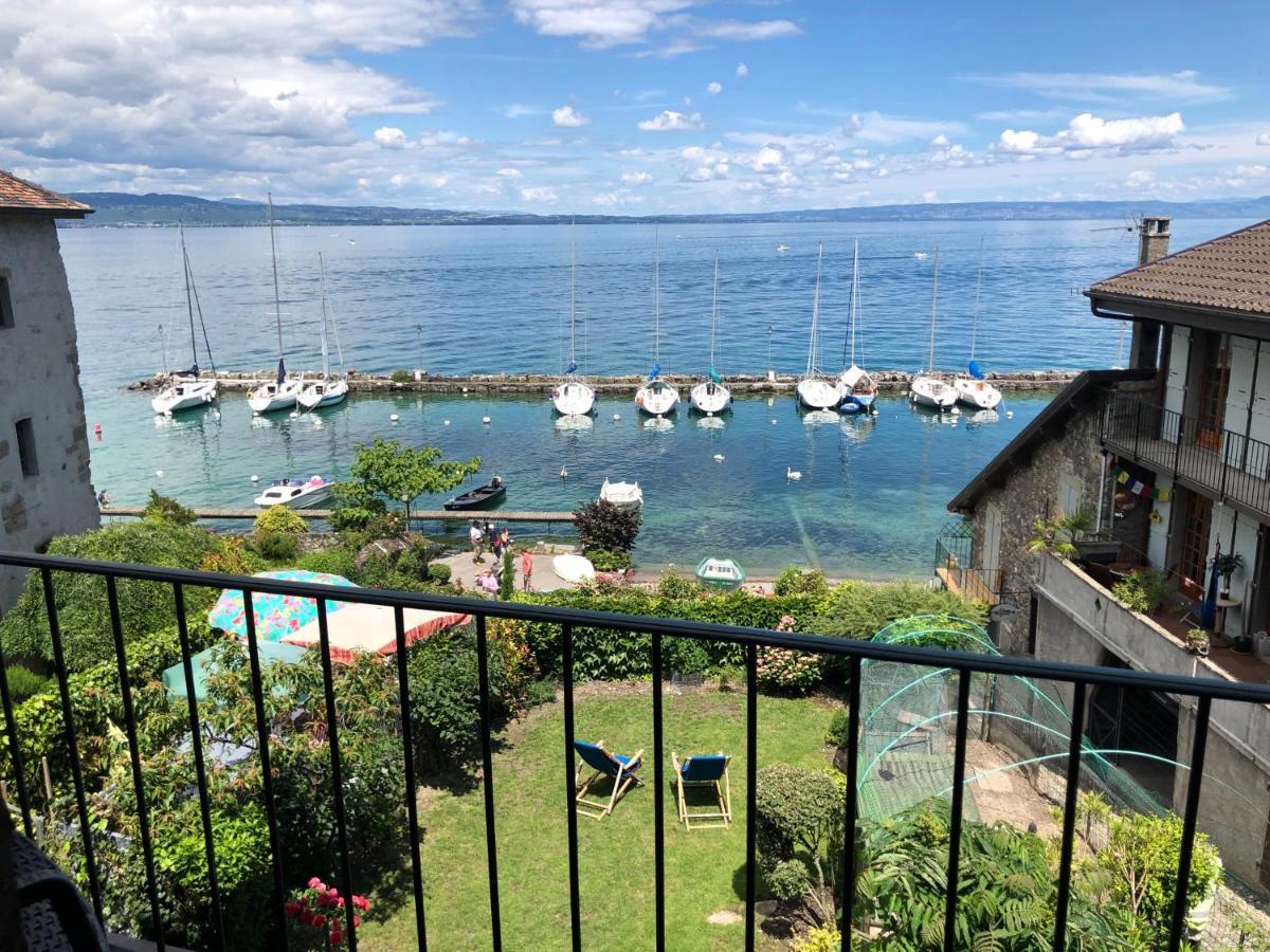A Room With A View - Maisonnette Dans Bourg Medieval Au Bord Du Lac Leman Yvoire Εξωτερικό φωτογραφία