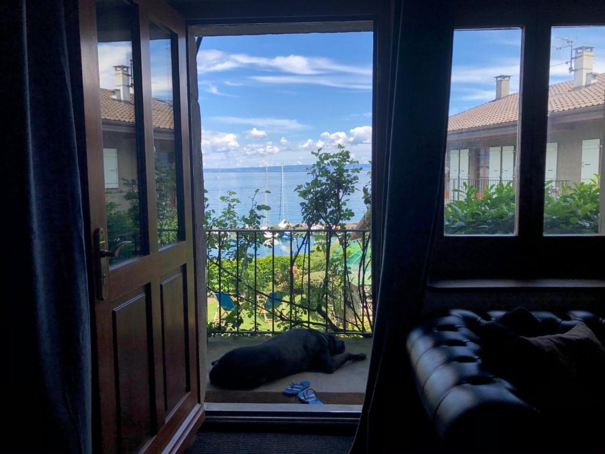 A Room With A View - Maisonnette Dans Bourg Medieval Au Bord Du Lac Leman Yvoire Εξωτερικό φωτογραφία